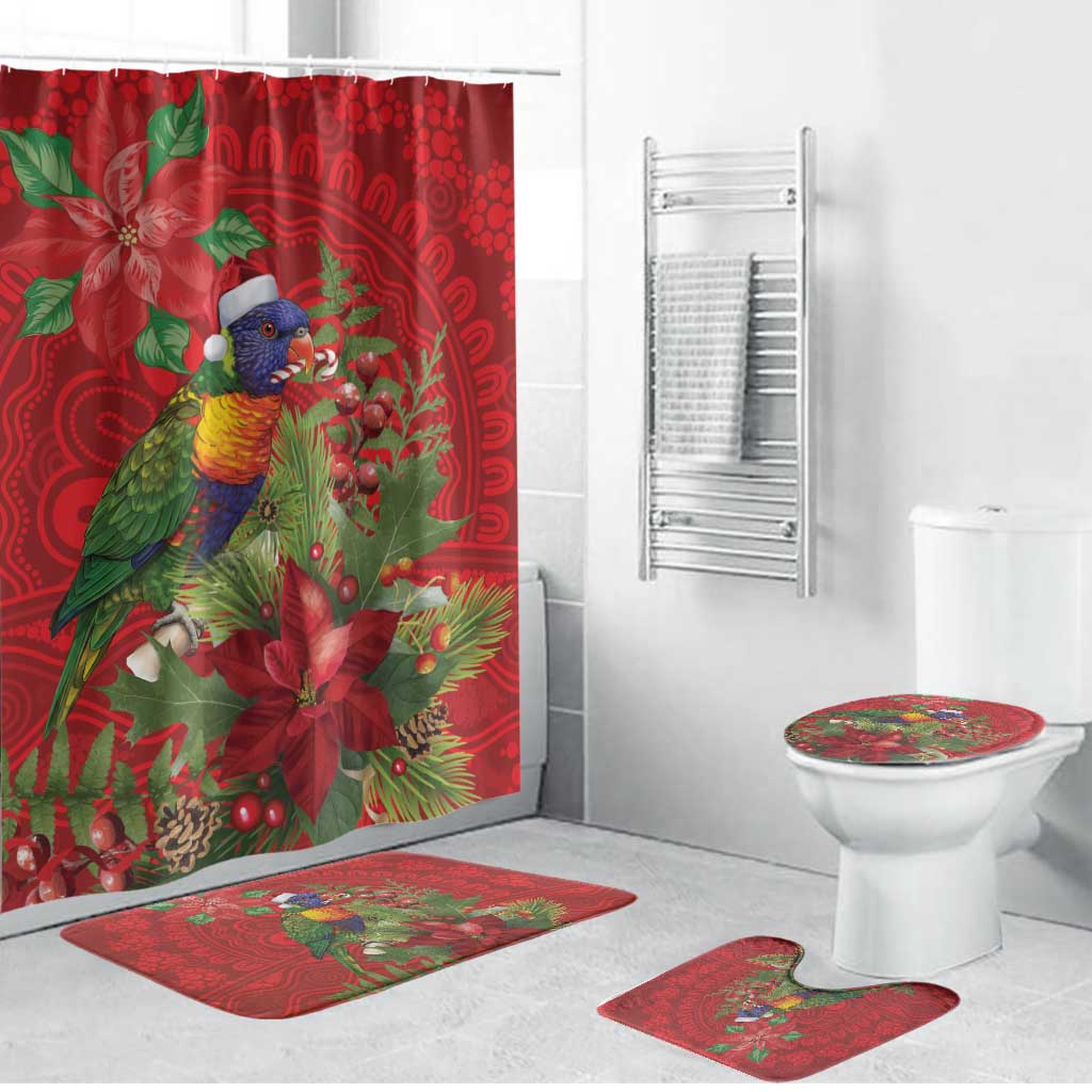 Aussie Rainbow lorikeet Bathroom Set Aboriginal Inspired Christmas - Aussie Hoodie
