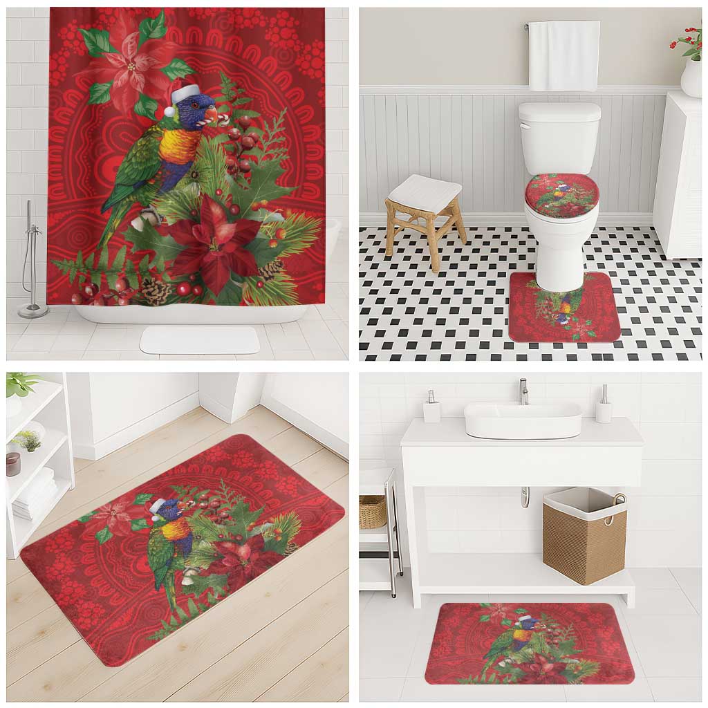 Aussie Rainbow lorikeet Bathroom Set Aboriginal Inspired Christmas - Aussie Hoodie