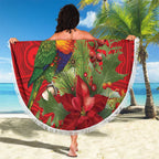 Aussie Rainbow lorikeet Beach Blanket Aboriginal Inspired Christmas - Aussie Hoodie