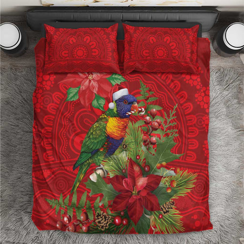 Aussie Rainbow lorikeet Bedding Set Aboriginal Inspired Christmas - Aussie Hoodie