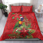 Aussie Rainbow lorikeet Bedding Set Aboriginal Inspired Christmas - Aussie Hoodie