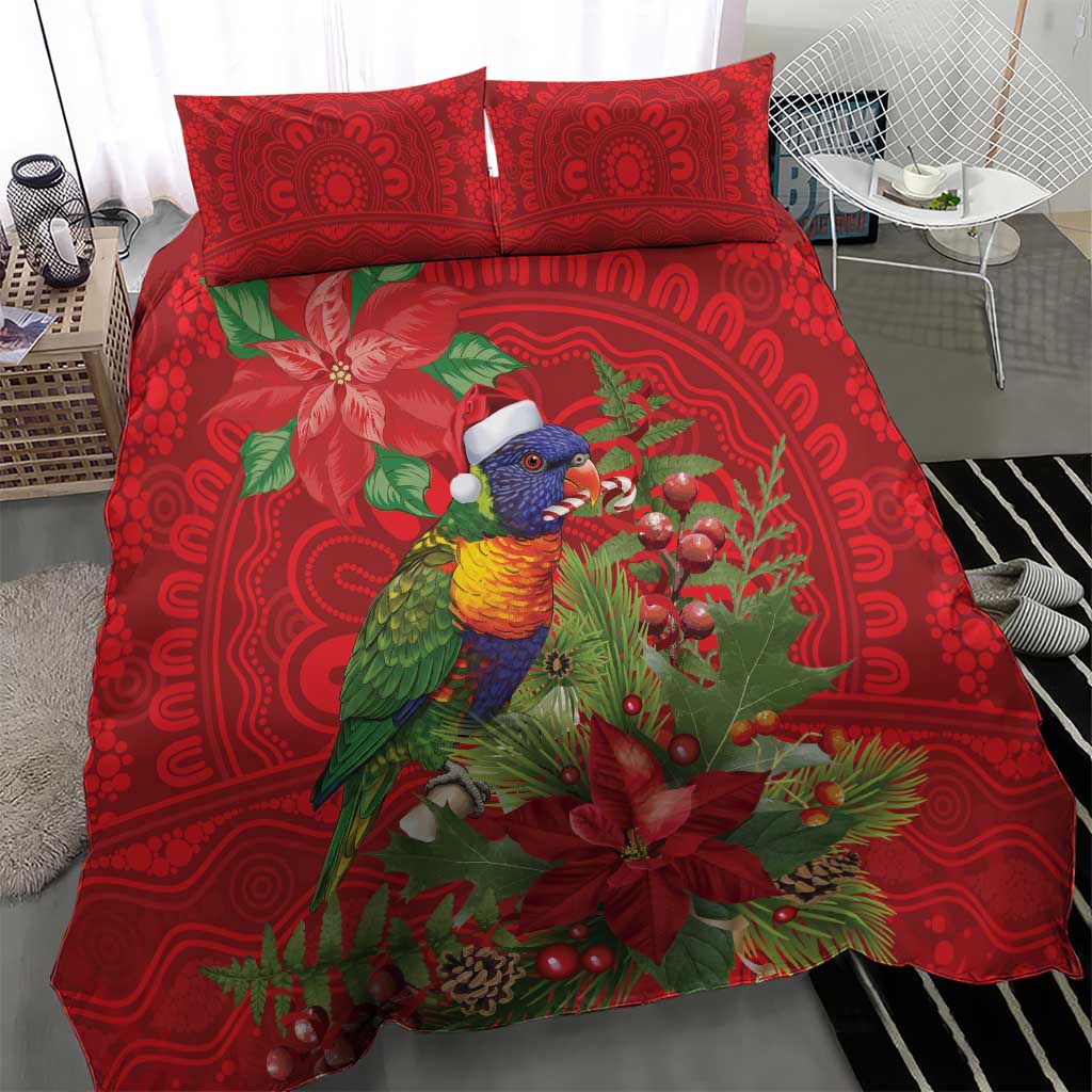 Aussie Rainbow lorikeet Bedding Set Aboriginal Inspired Christmas - Aussie Hoodie