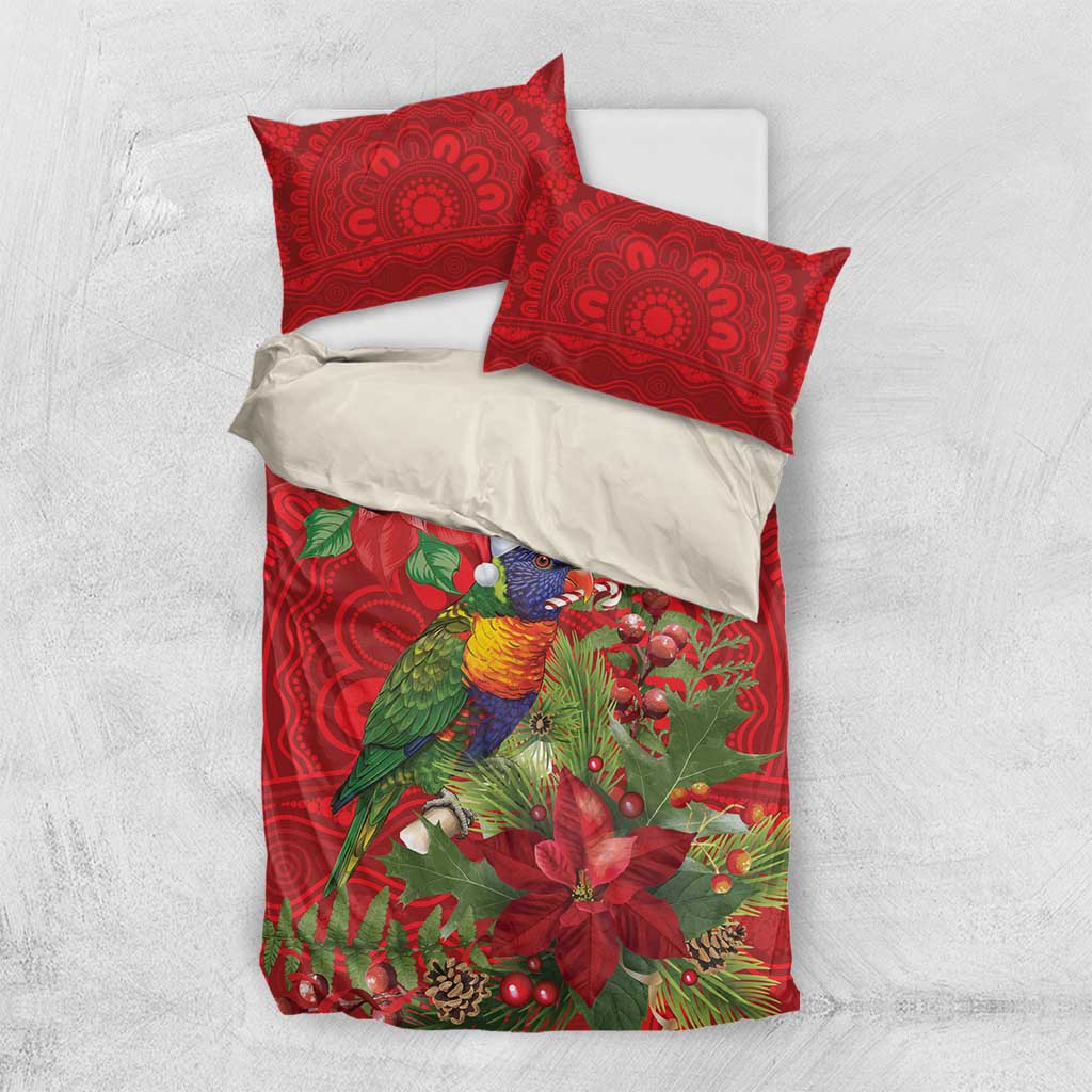 Aussie Rainbow lorikeet Bedding Set Aboriginal Inspired Christmas - Aussie Hoodie
