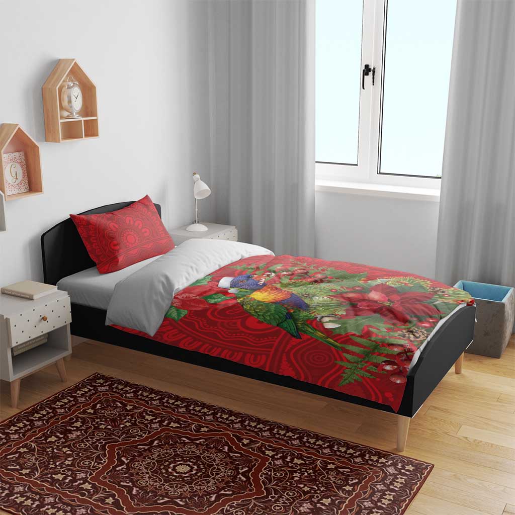 Aussie Rainbow lorikeet Bedding Set Aboriginal Inspired Christmas - Aussie Hoodie