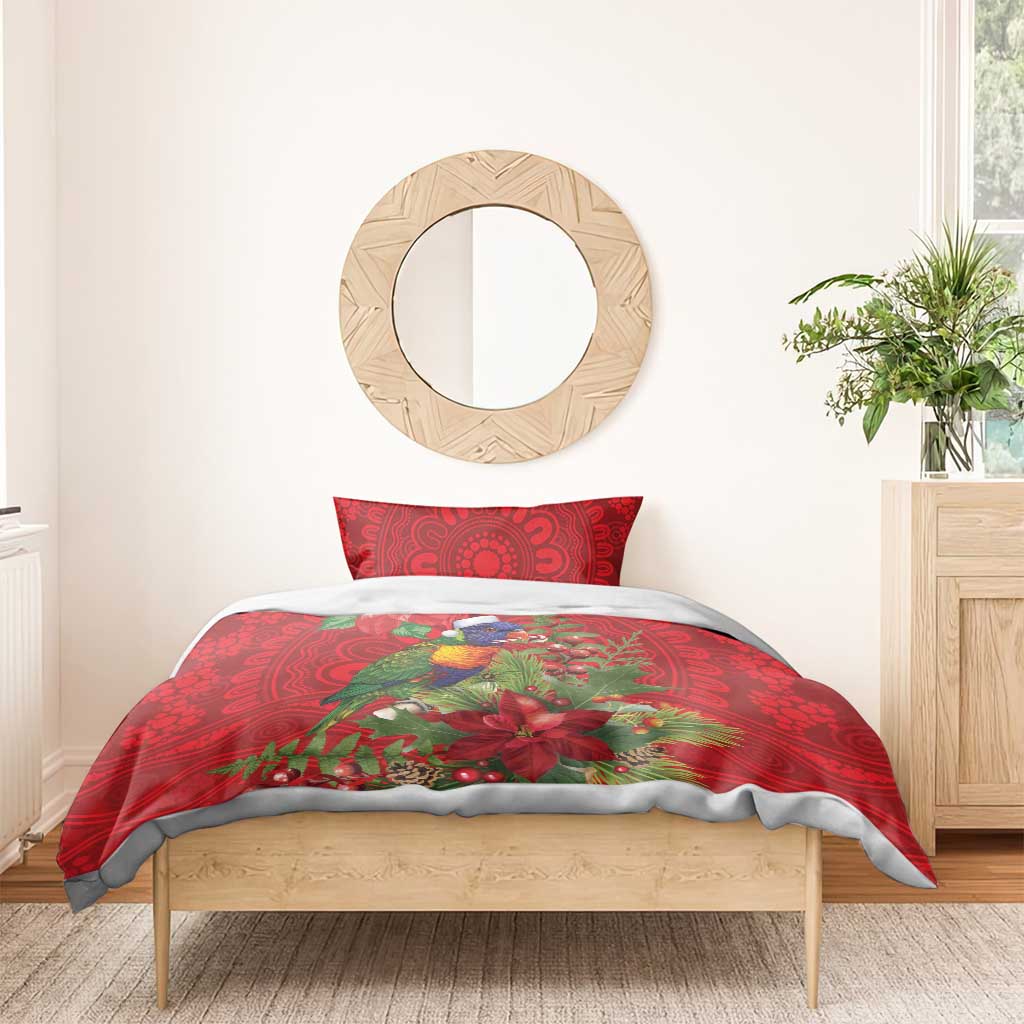 Aussie Rainbow lorikeet Bedding Set Aboriginal Inspired Christmas - Aussie Hoodie