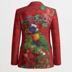 Aussie Rainbow lorikeet Blazer Aboriginal Inspired Christmas - Aussie Hoodie