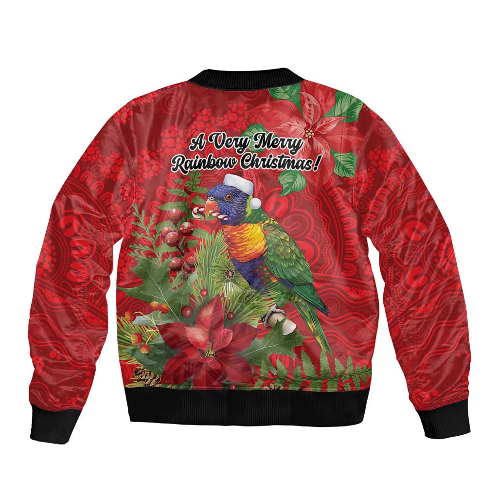 Aussie Rainbow lorikeet Bomber Jacket Aboriginal Inspired Christmas - Aussie Hoodie