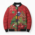 Aussie Rainbow lorikeet Bomber Puffer Jacket Aboriginal Inspired Christmas - Aussie Hoodie