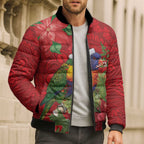 Aussie Rainbow lorikeet Bomber Puffer Jacket Aboriginal Inspired Christmas - Aussie Hoodie