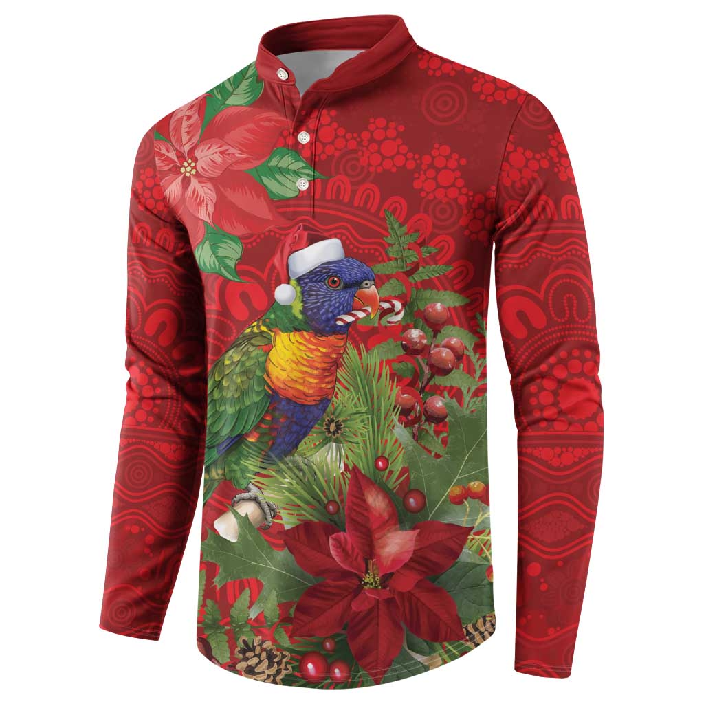 Aussie Rainbow lorikeet Button Sweatshirt Aboriginal Inspired Christmas - Aussie Hoodie