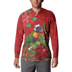 Aussie Rainbow lorikeet Button Sweatshirt Aboriginal Inspired Christmas - Aussie Hoodie