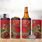Aussie Rainbow lorikeet 4 in 1 Can Cooler Tumbler Aboriginal Inspired Christmas - Aussie Hoodie
