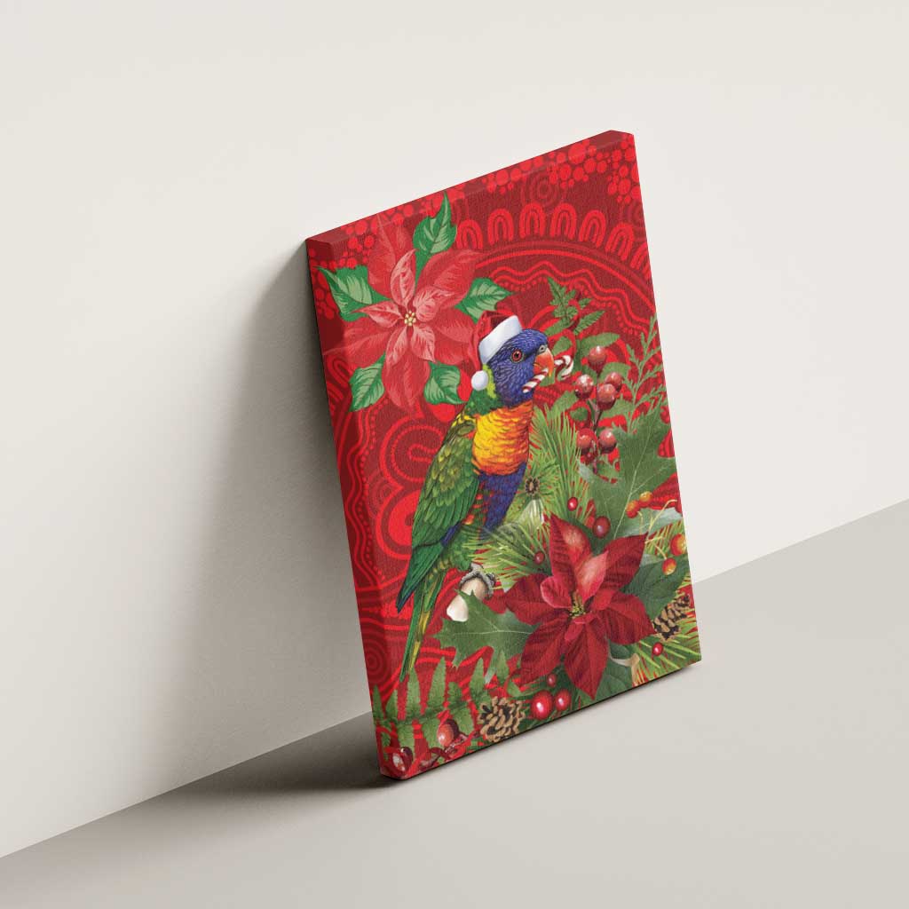 Aussie Rainbow lorikeet Canvas Wall Art Aboriginal Inspired Christmas - Aussie Hoodie