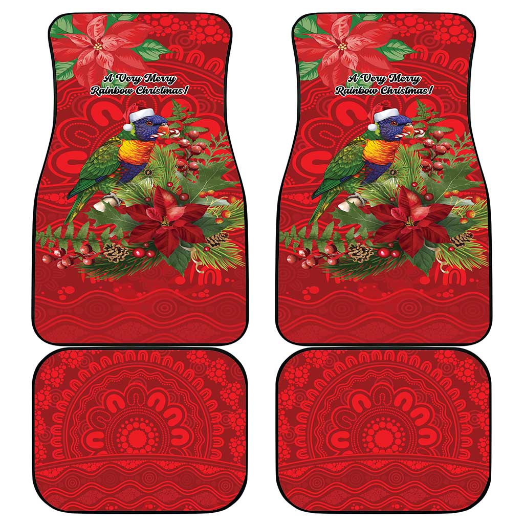 Aussie Rainbow lorikeet Car Mats Aboriginal Inspired Christmas - Aussie Hoodie