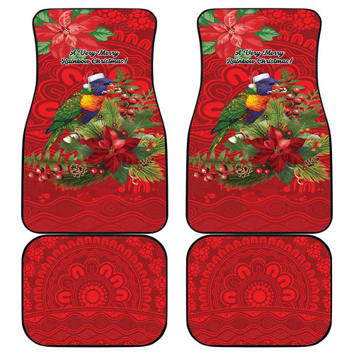 Aussie Rainbow lorikeet Car Mats Aboriginal Inspired Christmas - Aussie Hoodie