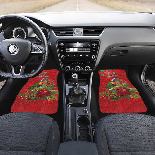 Aussie Rainbow lorikeet Car Mats Aboriginal Inspired Christmas - Aussie Hoodie