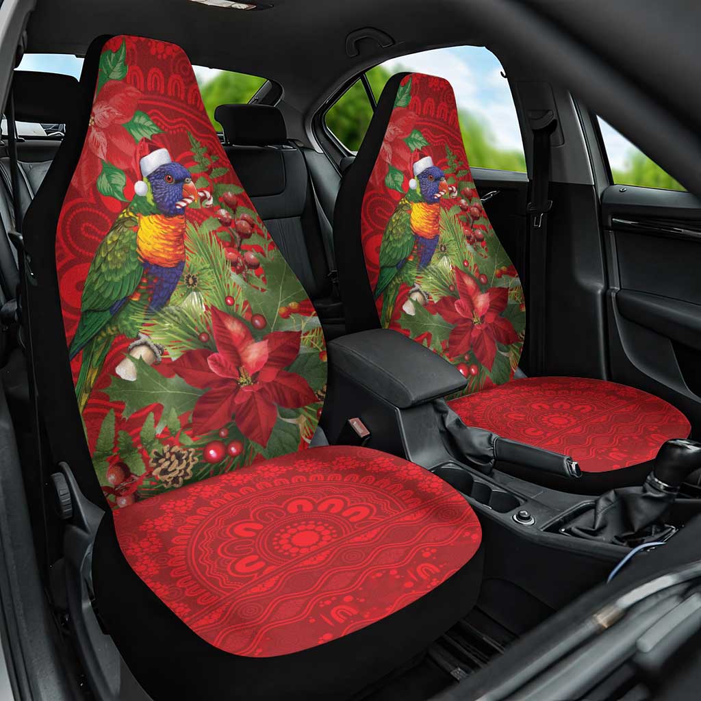 Aussie Rainbow lorikeet Car Seat Cover Aboriginal Inspired Christmas - Aussie Hoodie