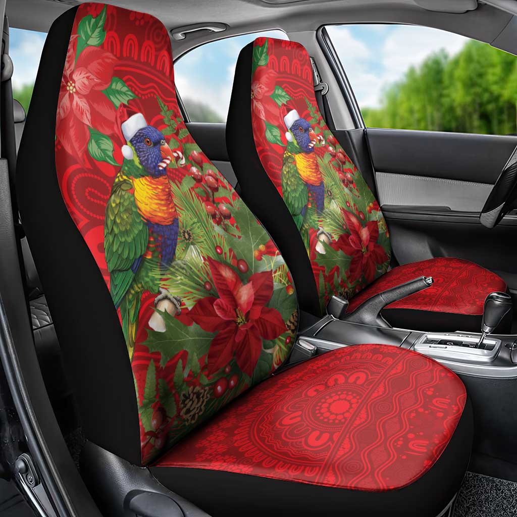 Aussie Rainbow lorikeet Car Seat Cover Aboriginal Inspired Christmas - Aussie Hoodie