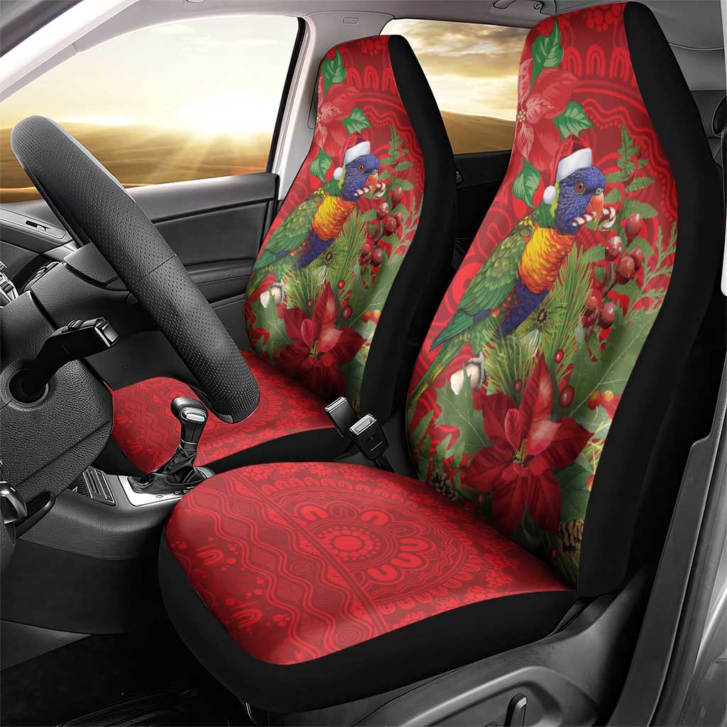 Aussie Rainbow lorikeet Car Seat Cover Aboriginal Inspired Christmas - Aussie Hoodie