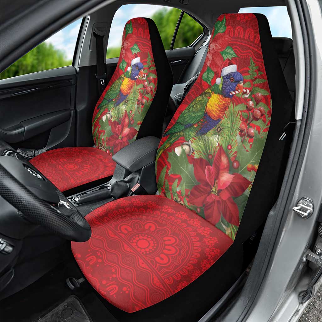 Aussie Rainbow lorikeet Car Seat Cover Aboriginal Inspired Christmas - Aussie Hoodie