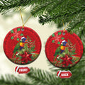 Aussie Rainbow lorikeet Ceramic Ornament Aboriginal Inspired Christmas - Aussie Hoodie