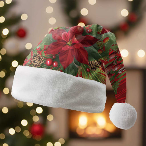 Aussie Rainbow lorikeet Christmas Santa Hat Aboriginal Inspired Christmas - Aussie Hoodie