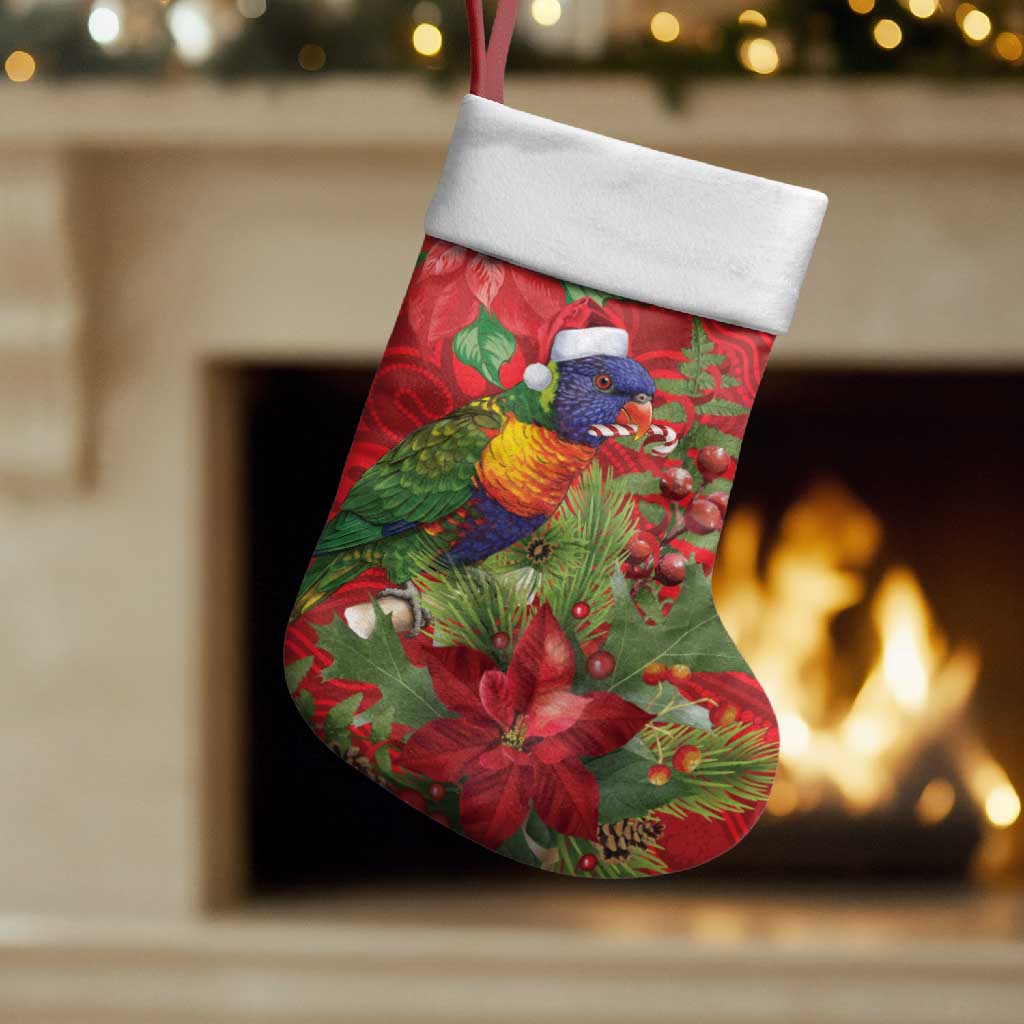 Aussie Rainbow lorikeet Christmas Stocking Aboriginal Inspired Christmas - Aussie Hoodie