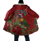 Aussie Rainbow lorikeet Cloak Aboriginal Inspired Christmas - Aussie Hoodie