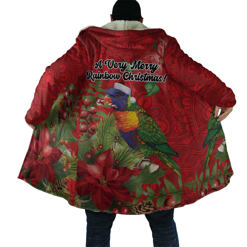 Aussie Rainbow lorikeet Cloak Aboriginal Inspired Christmas - Aussie Hoodie