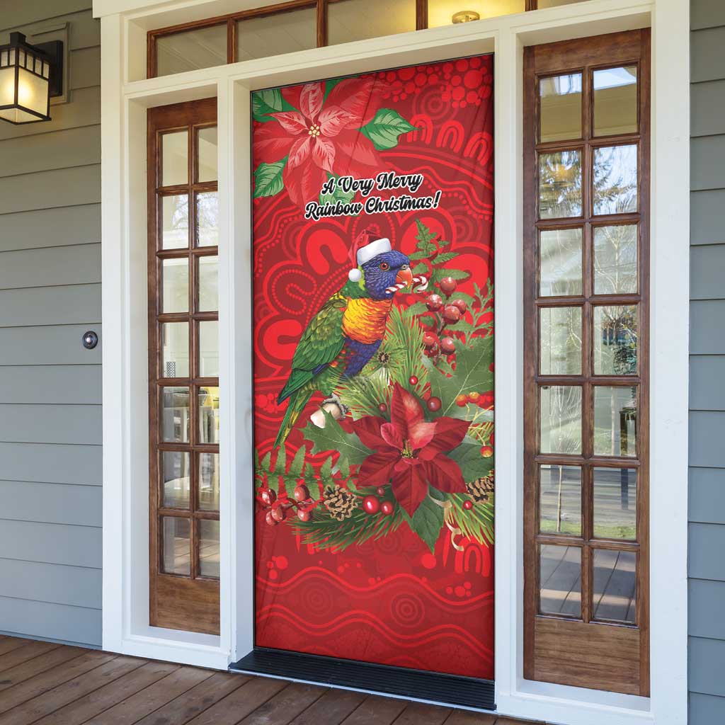 Aussie Rainbow lorikeet Door Cover Aboriginal Inspired Christmas - Aussie Hoodie