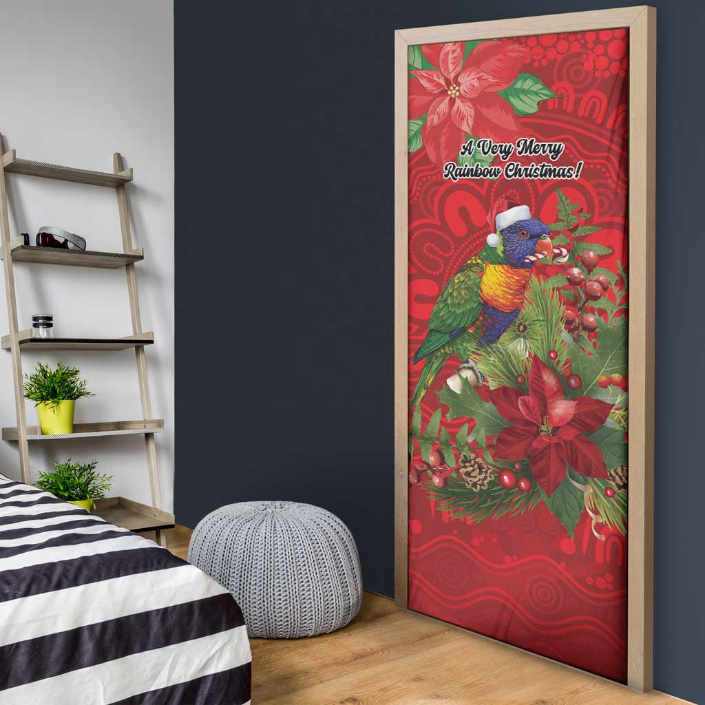 Aussie Rainbow lorikeet Door Cover Aboriginal Inspired Christmas - Aussie Hoodie