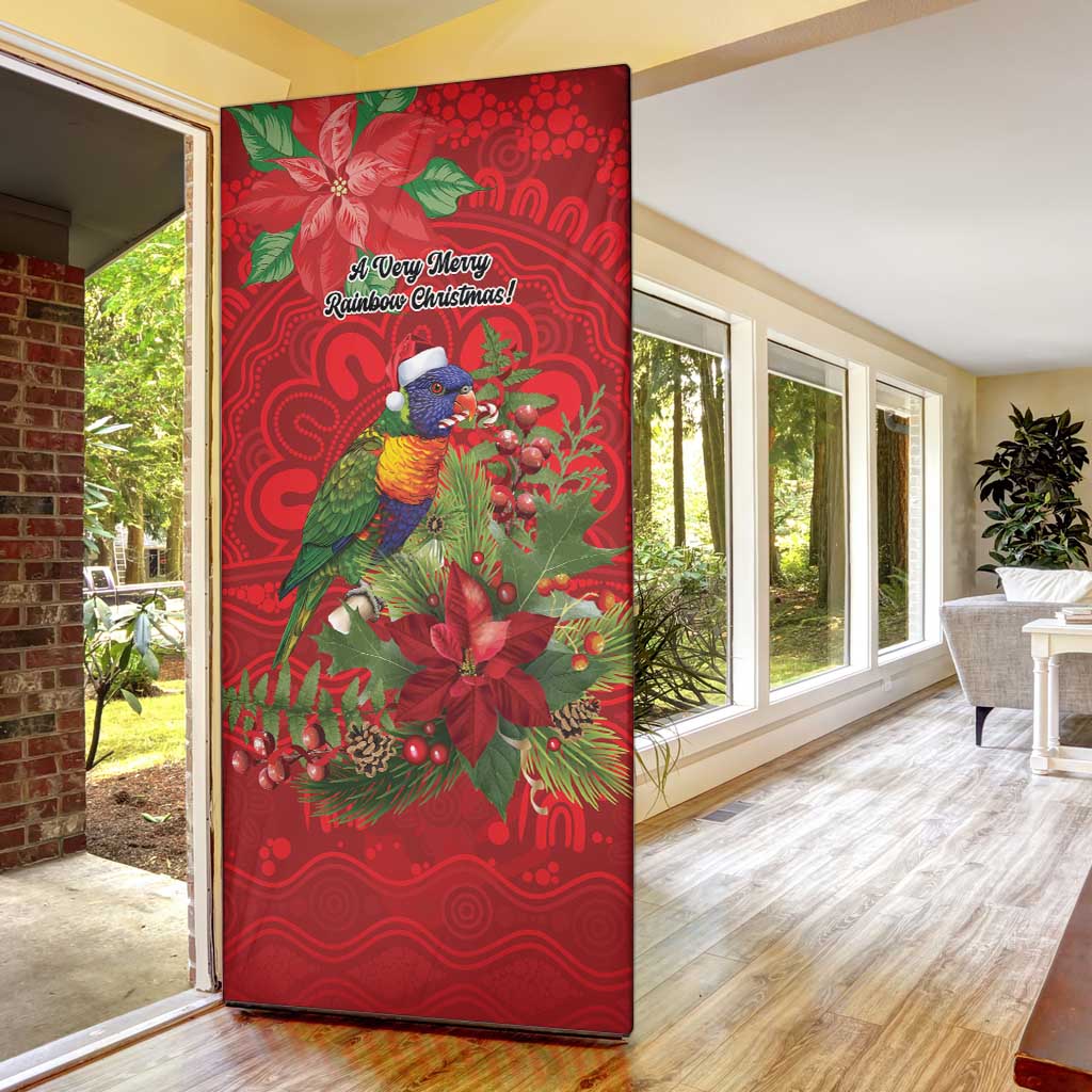Aussie Rainbow lorikeet Door Cover Aboriginal Inspired Christmas - Aussie Hoodie