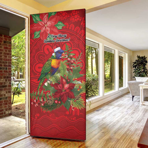 Aussie Rainbow lorikeet Door Cover Aboriginal Inspired Christmas - Aussie Hoodie