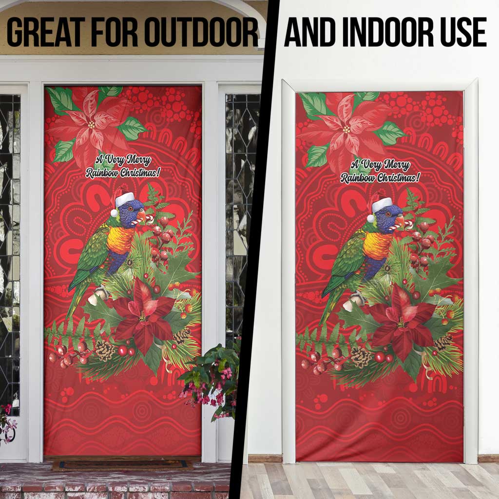 Aussie Rainbow lorikeet Door Cover Aboriginal Inspired Christmas - Aussie Hoodie