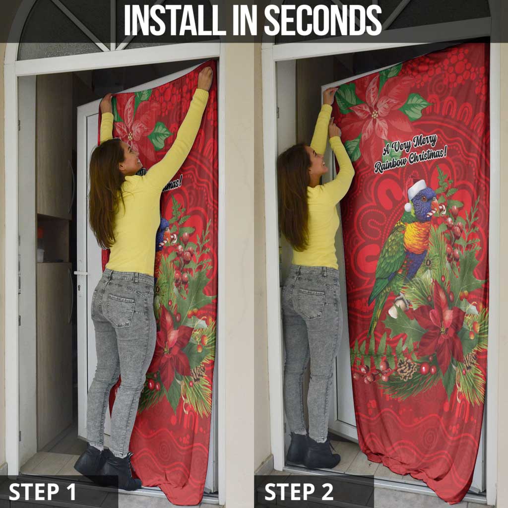 Aussie Rainbow lorikeet Door Cover Aboriginal Inspired Christmas - Aussie Hoodie