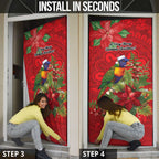 Aussie Rainbow lorikeet Door Cover Aboriginal Inspired Christmas - Aussie Hoodie