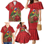 Aussie Rainbow lorikeet Family Matching Mermaid Dress and Hawaiian Shirt Aboriginal Inspired Christmas - Aussie Hoodie