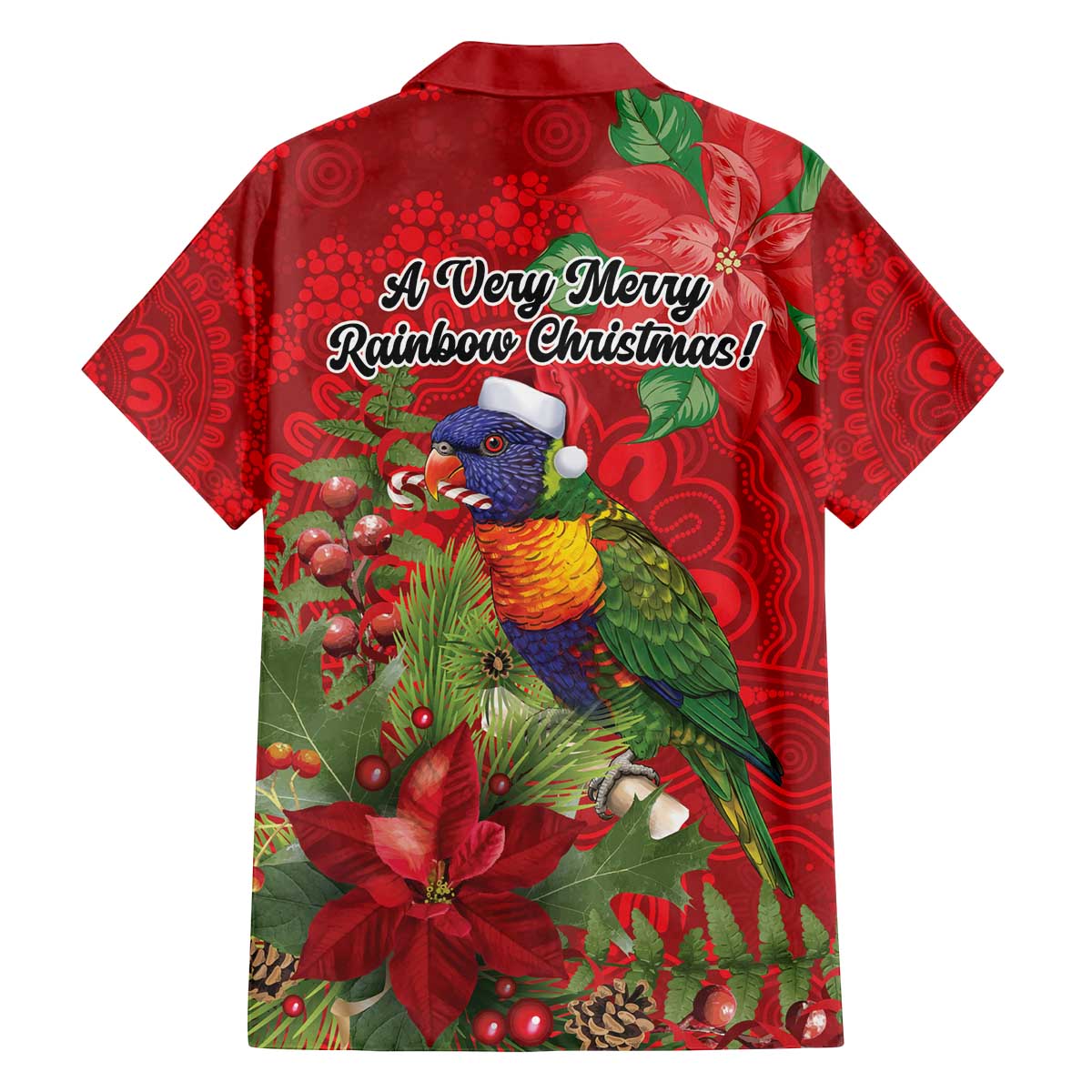 Aussie Rainbow lorikeet Family Matching Off The Shoulder Long Sleeve Dress and Hawaiian Shirt Aboriginal Inspired Christmas - Aussie Hoodie