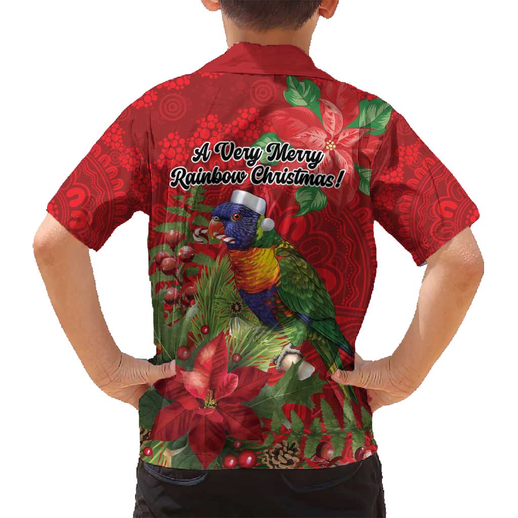 Aussie Rainbow lorikeet Family Matching Puletasi and Hawaiian Shirt Aboriginal Inspired Christmas - Aussie Hoodie
