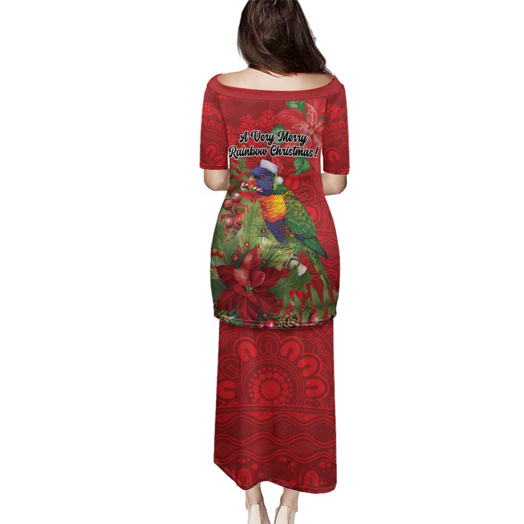 Aussie Rainbow lorikeet Family Matching Puletasi and Hawaiian Shirt Aboriginal Inspired Christmas - Aussie Hoodie