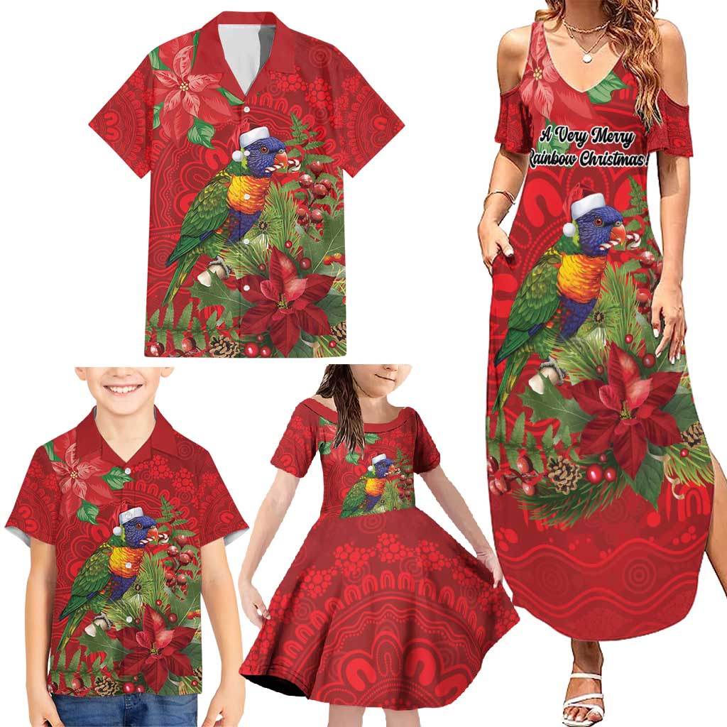Aussie Rainbow lorikeet Family Matching Summer Maxi Dress and Hawaiian Shirt Aboriginal Inspired Christmas - Aussie Hoodie