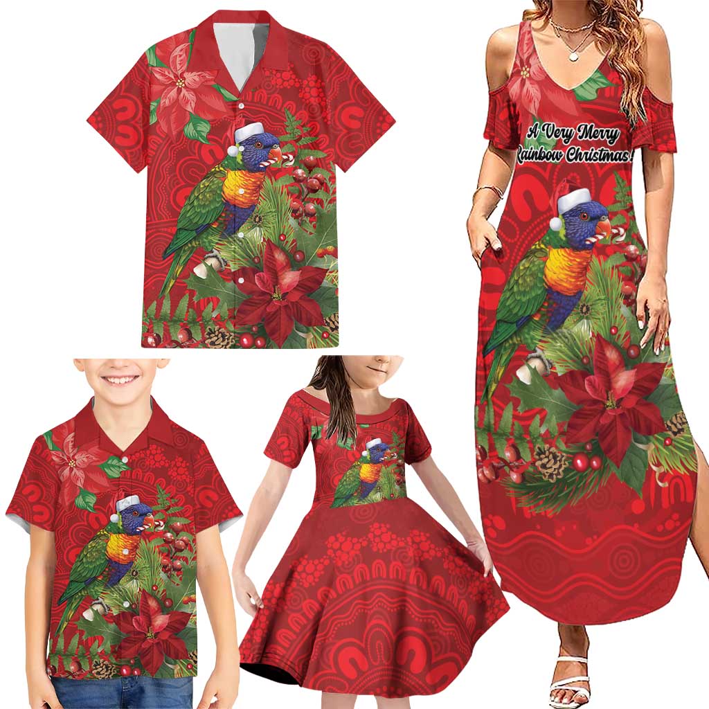Aussie Rainbow lorikeet Family Matching Summer Maxi Dress and Hawaiian Shirt Aboriginal Inspired Christmas - Aussie Hoodie