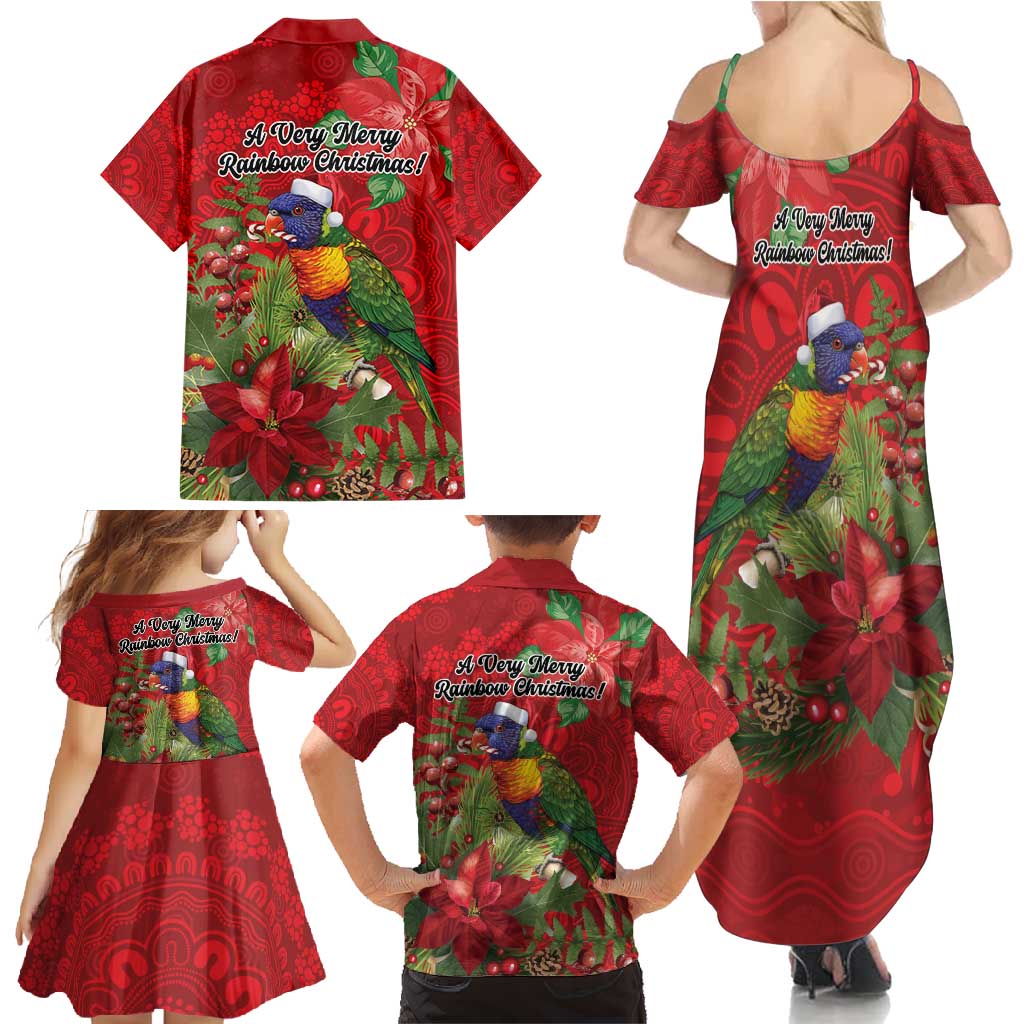 Aussie Rainbow lorikeet Family Matching Summer Maxi Dress and Hawaiian Shirt Aboriginal Inspired Christmas - Aussie Hoodie