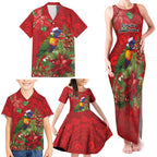 Aussie Rainbow lorikeet Family Matching Tank Maxi Dress and Hawaiian Shirt Aboriginal Inspired Christmas - Aussie Hoodie
