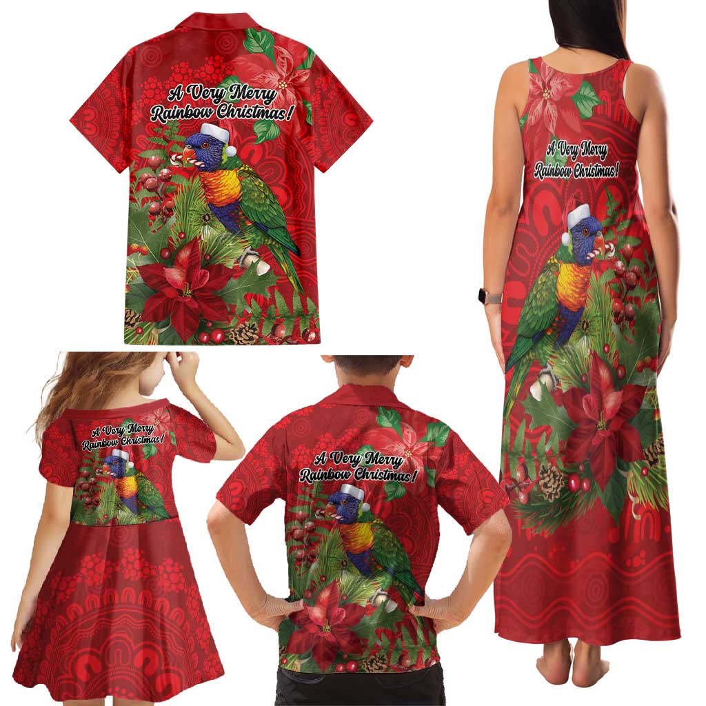 Aussie Rainbow lorikeet Family Matching Tank Maxi Dress and Hawaiian Shirt Aboriginal Inspired Christmas - Aussie Hoodie