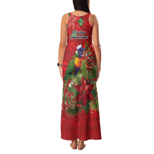 Aussie Rainbow lorikeet Family Matching Tank Maxi Dress and Hawaiian Shirt Aboriginal Inspired Christmas - Aussie Hoodie