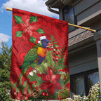 Aussie Rainbow lorikeet Garden Flag Aboriginal Inspired Christmas - Aussie Hoodie