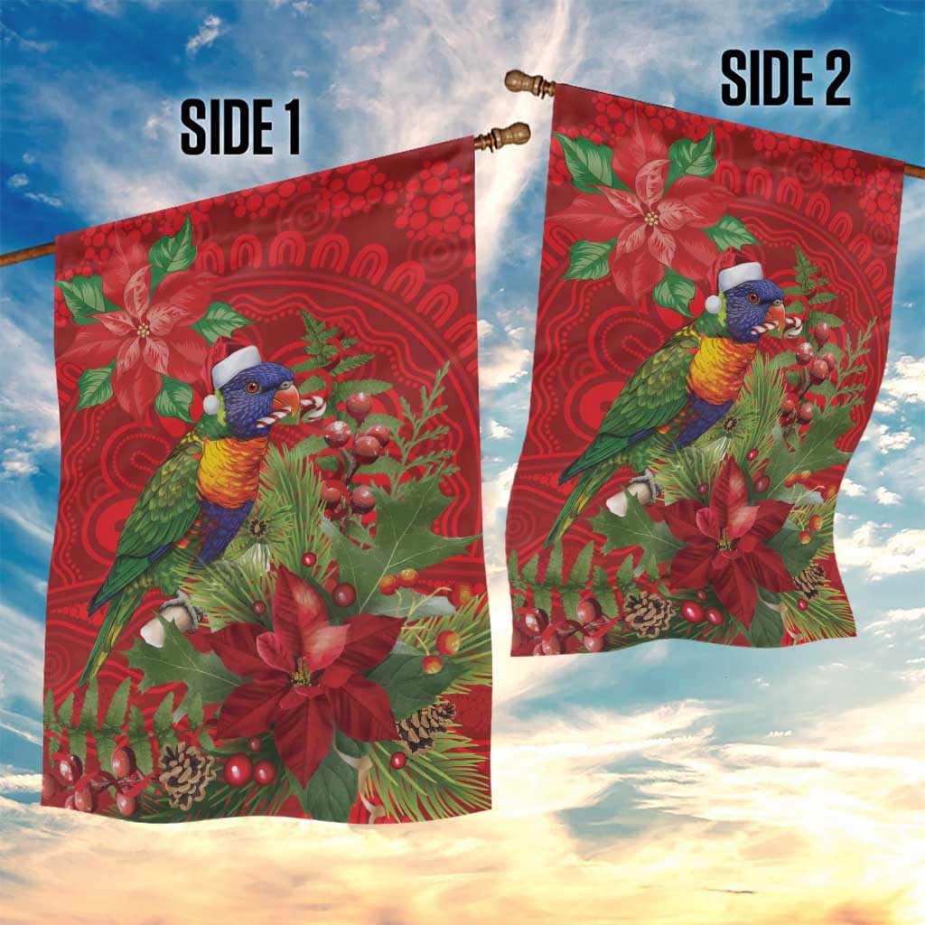 Aussie Rainbow lorikeet Garden Flag Aboriginal Inspired Christmas - Aussie Hoodie