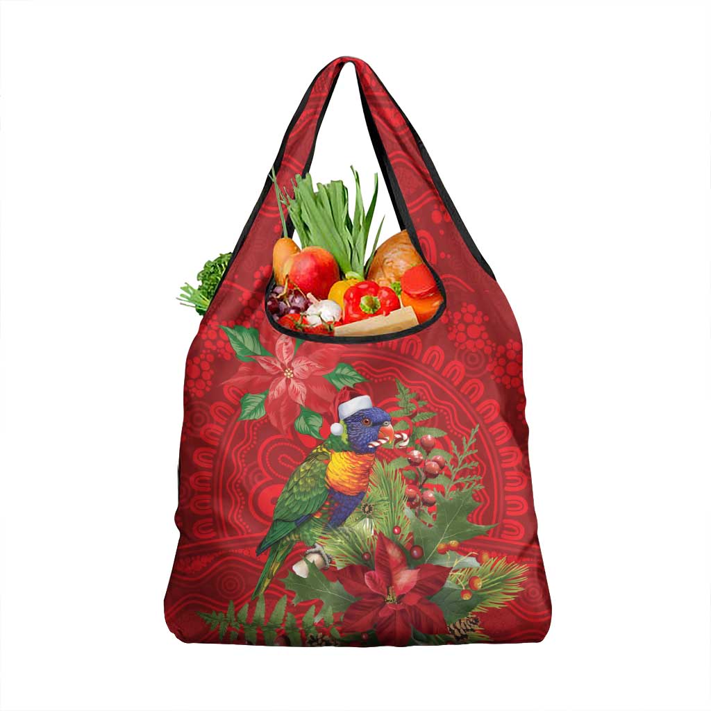 Aussie Rainbow lorikeet Grocery Bag Aboriginal Inspired Christmas - Aussie Hoodie