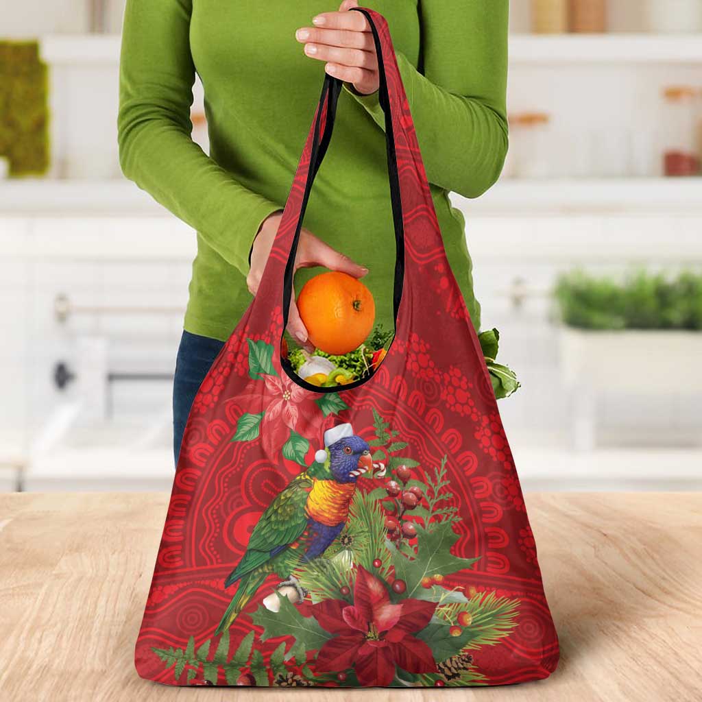 Aussie Rainbow lorikeet Grocery Bag Aboriginal Inspired Christmas - Aussie Hoodie
